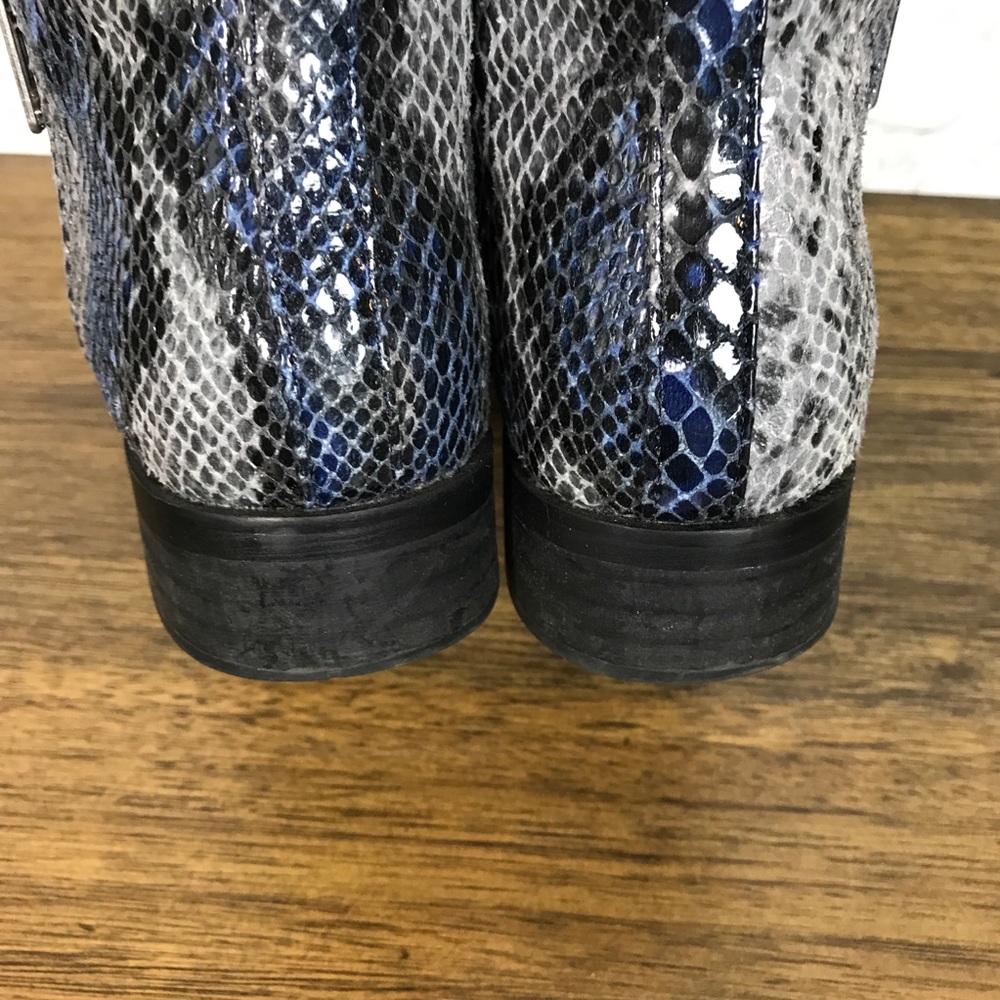 Anthropologie Vanessa Wu Snake Print Ankle Boots - Picture 6 of 8